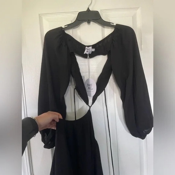 NATASHA MINI DRESS BLACK - Picture 6 of 7